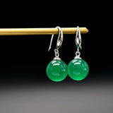 HOYON S925 Silver color Natural Emerald Jewelry Earring for women Jade Jewelry Bizuteria Orecchini Drop Garnet Earrings for gift