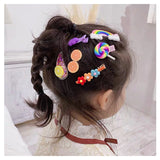 Back to school 2023 AVEURI 6/10Pcs Girls Cute Hair Clip Set Rainbow Fruit Cartoon Hair Bands Hair Accessories Headwear Hairpins Cartoon Hairpin Headdress