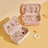 Christmas Gift Fashion Luxury Jewelry Bag Travel Portable Jewelry Storage Box Leather Earrings Jewelry Storage Jewelry Box