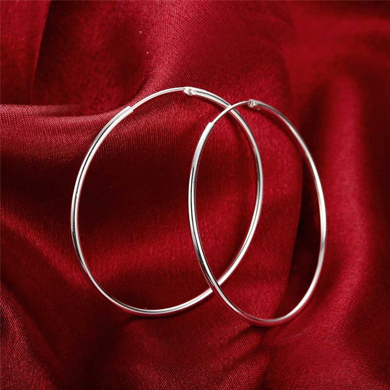 Aveuri Alloy Smooth 50mm Big Circle HooAveuri Alloy Smooth 50mm Big Circle Hoop Earrings For Women Wedding Engagement Party Jewelryp Earrings For Women Wedding Engagement Party Jewelry