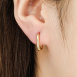 Aveuri Authentic Alloy Korean New Trendy O-Shape Square Hoop Earrings Temperament Simple Charm Elegant Jewelry Accessorie