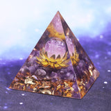 Christmas Gift Healing Crystals Chakra Stones Emf Protection Orgone Pyramid Reiki Energy Meditation Pyramid For Positive Energy With Quartz