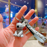 Aveuri Cartoon Cut Geometry Dinosaur Keychain Cute Keychain Personality Ins Creative Lovers Pendant Hanging