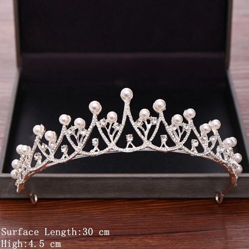 Christmas Gift Wedding Hair Accessories Bridal Crowns and Tiaras Silver Color Crystal Rhinestone Wedding Crown Bride Tiara Headpiece Diadem