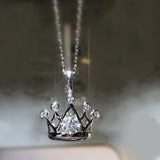 Graduation gift Classic Design Crown Pendant Necklace for Women Elegant Party Accessories Fancy Girl Necklace Gift Timeless Style Jewelry