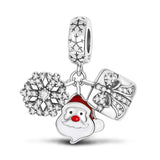 Silver Color Christmas Series Charms Beads Fits Pandach 925 Original Bracelet For Women Silver Color Pendant Beads Diy Jewelry