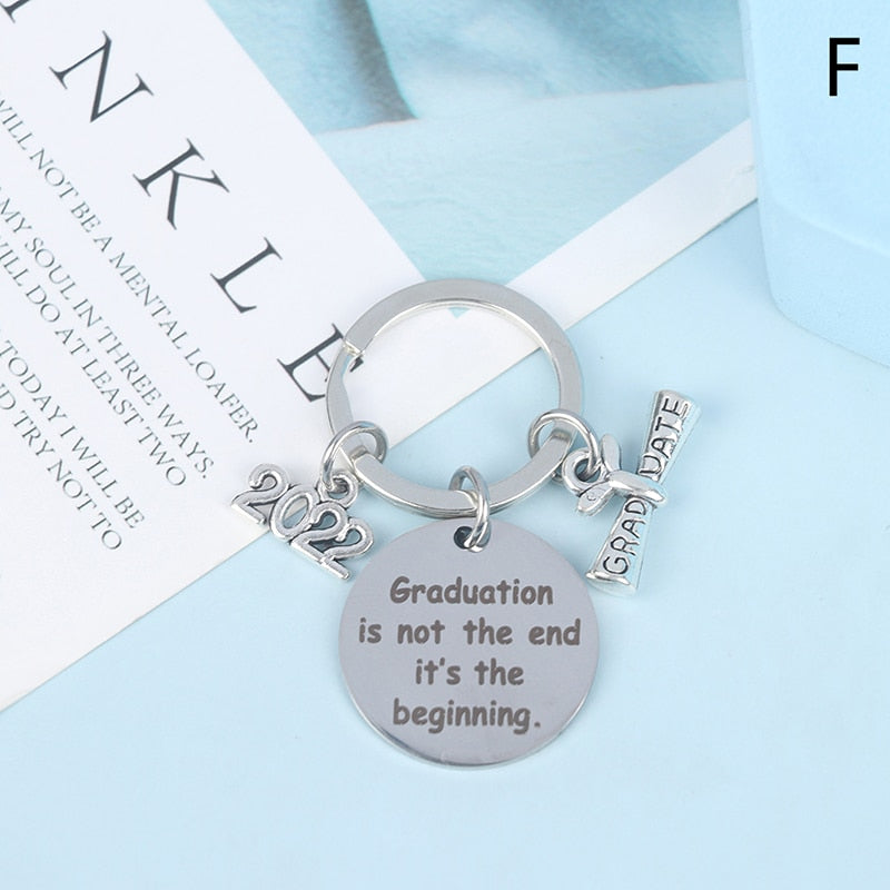 Graduation gifts Class of 2022 Key Pendent Stainless Steel Keychain Ornament Graduation Keychain Souvenir Gifts