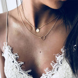 Aveuri Simple Strip Geometric Necklace Gold Silver Color Clavicle Chain Charm Necklace For Women