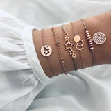 AVEURi 2023  Different Style Elephant Tree Of Life Tassel Chain Bracelet Sets For Women Beaded Bracelets Bangles Jewelry