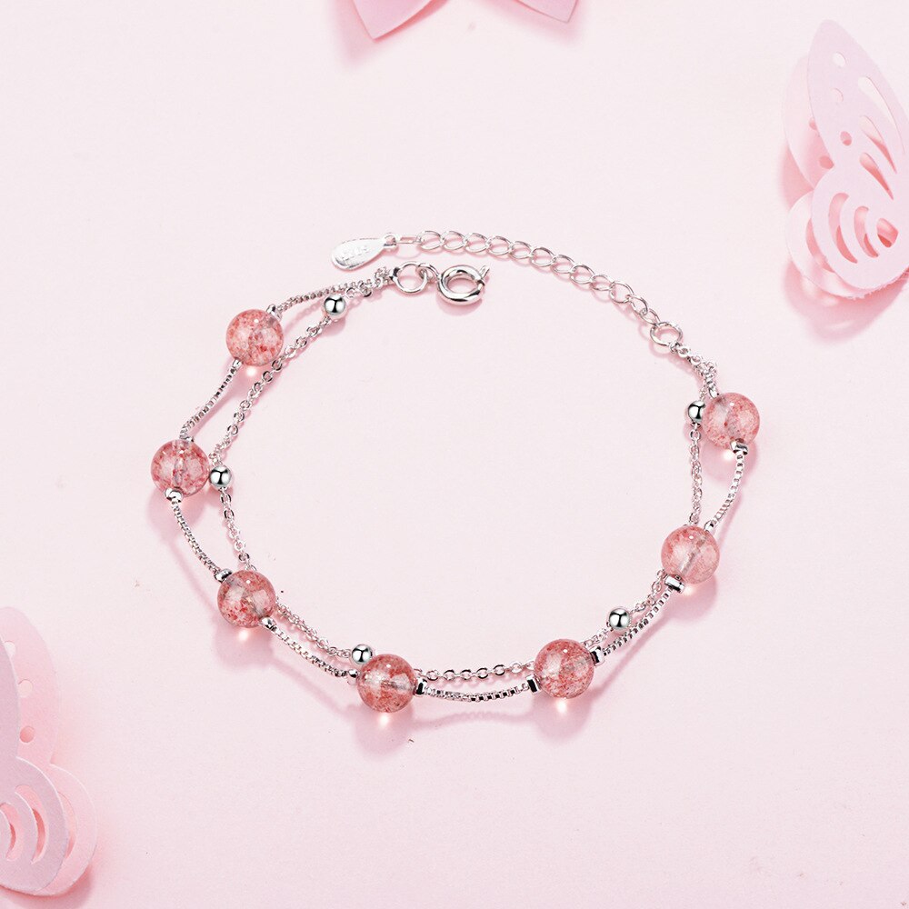 Christmas Gift alloy Double layer Round Bead Charm Bracelet For Women Bracelet &Bangle Jewelry SL192