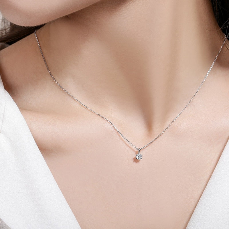 Christmas Gift Hot Sale  Zirconia Chain Necklace Shiny Pendant  Gift Choker Wedding Jewelry NK066