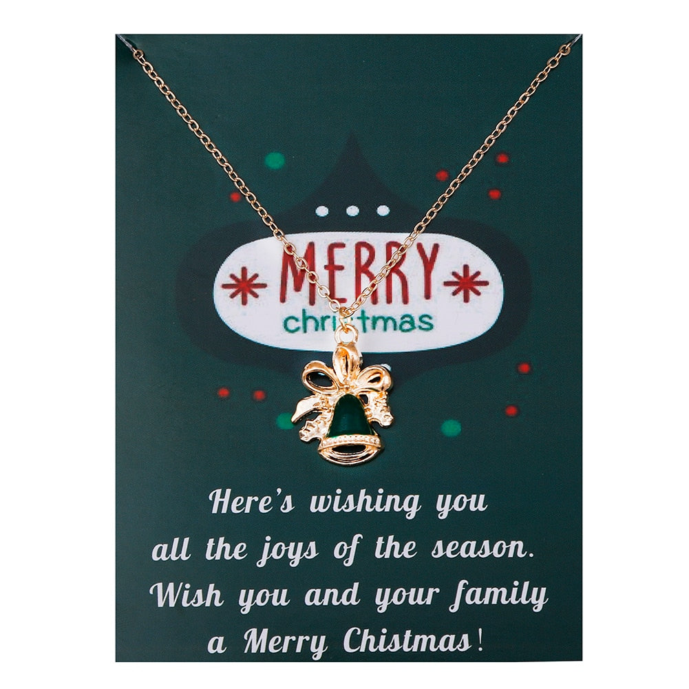 Christmas Gift Fashion Jewelry Christmas Ornaments Drip Oil Snowman Pendant Necklace