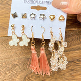 Aveuri Christmas Gift EN Vintage Gold Hoop Earrings Set for Women Girl Pearl Circle Hoop Earring Big Piercing Brinco Fashion Jewelry 2023 New Gifts