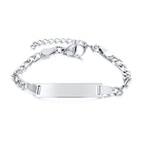 Personalized Baby Bar Bracelet Custom Name for Children Infant Boy Girls Stainless Steel Love Angle Mom To Daughter/Son