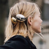 AVEURI 2022 Design Geometric Glossy Gold Silver Color Metal Eggshell Hairgrips Barrettes For Women Girls Party Hairwear