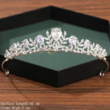 Christmas Gift Silver Color Crown and Tiara Wedding Hair Accessories For Women  Crown For Bridal Crystal Rhinestone Diadema Tiaras Bride Crown