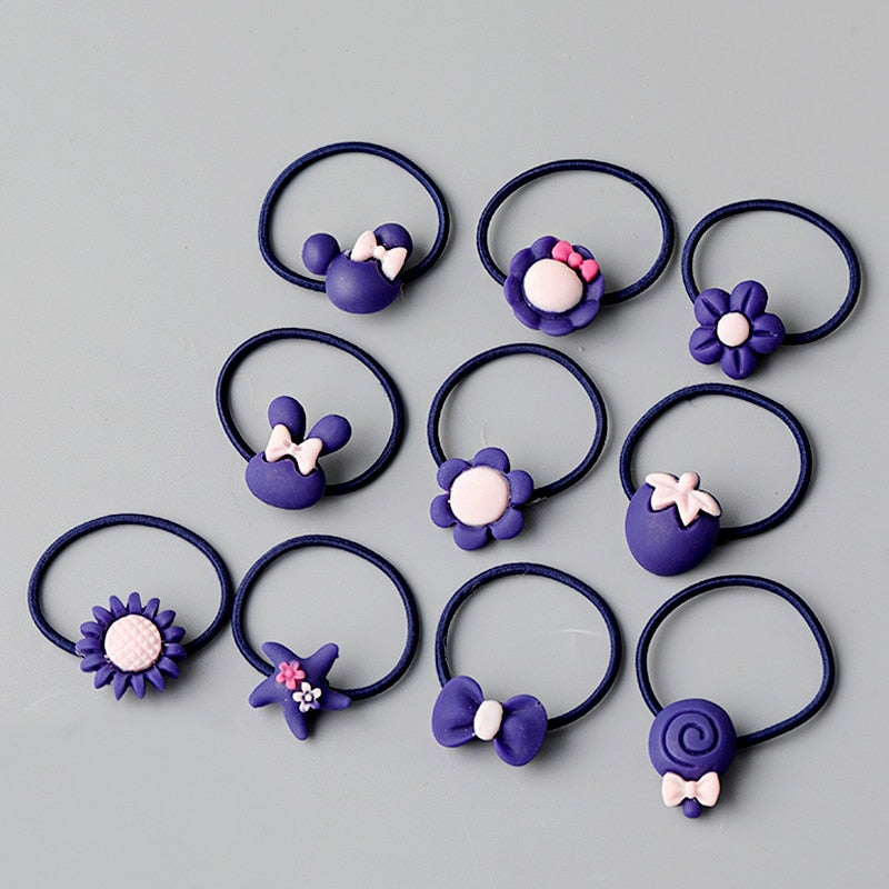 Back to school 2023 AVEURI 10/20 Root Children's Hair Ring Headwear Hair Korean Version The Cartoon Headwear Girl Rubber Band Sweet Cute Hair Accessories