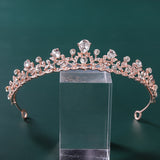 Christmas Gift Rhinestones Crystal Crown Tiaras Bridal Hair Jewelry Wedding Hair Accessories Women Bride Princess Crown Queen Party Headband