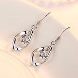 Christmas Gift alloy new Jewelry High Quality Woman Fashion Earrings Retro Long Tassel Cubic Zirconia Pop Hook Earrings