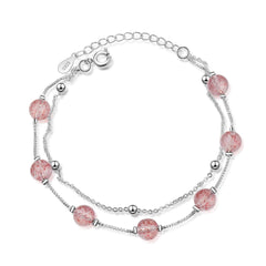 Christmas Gift alloy Double layer Round Bead Charm Bracelet For Women Bracelet &Bangle Jewelry SL192