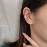 AVEURI Fashion Chic Zircon Fake Without Piercing Cuff Earring Earcuff For Women Wrap Crystal Clip No Piercing Ear Charm Wedding Jewelry