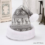 Christmas Gift Snowfake Elk Hat Winter Thicken Knitted Velvet Cloth Adult Christmas Hat Merry Christmas Decor Gifts Happy New Year 2022 Naviida