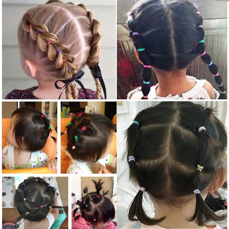 Back to school 2023 AVEURI 2000Pcs Girls Hair Accessories Nylon Rubber Band Elastic Hair Bands  Headband Children Ponytail Gum Holder Bands Kids Ornaments