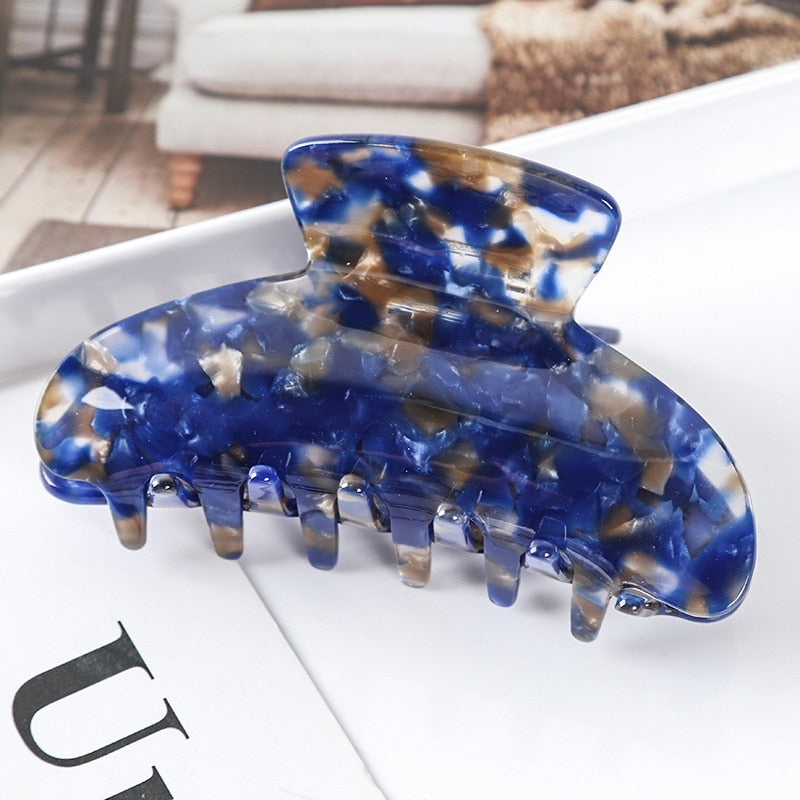 Aveuri Back to school High Quality Geometric Acetate Hair Claws Large Square Hair Crabs Clip Leopard Grain Hair Clamps For Women Hair Accessories