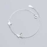 Christmas Gift Fashion Korean alloy Butterfly Charm Bracelet &Bangle For Women Jewelry  SL352