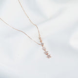 Christmas Gift Hot Zirconia Chain Necklace Shiny Star Pendants For Women Gift Choker Wedding Jewelry NK002
