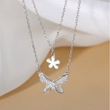 Christmas Gift Fashion Link Chain Butterfly Charm Pendants Necklace For Women Statement Party Jewelry dz224