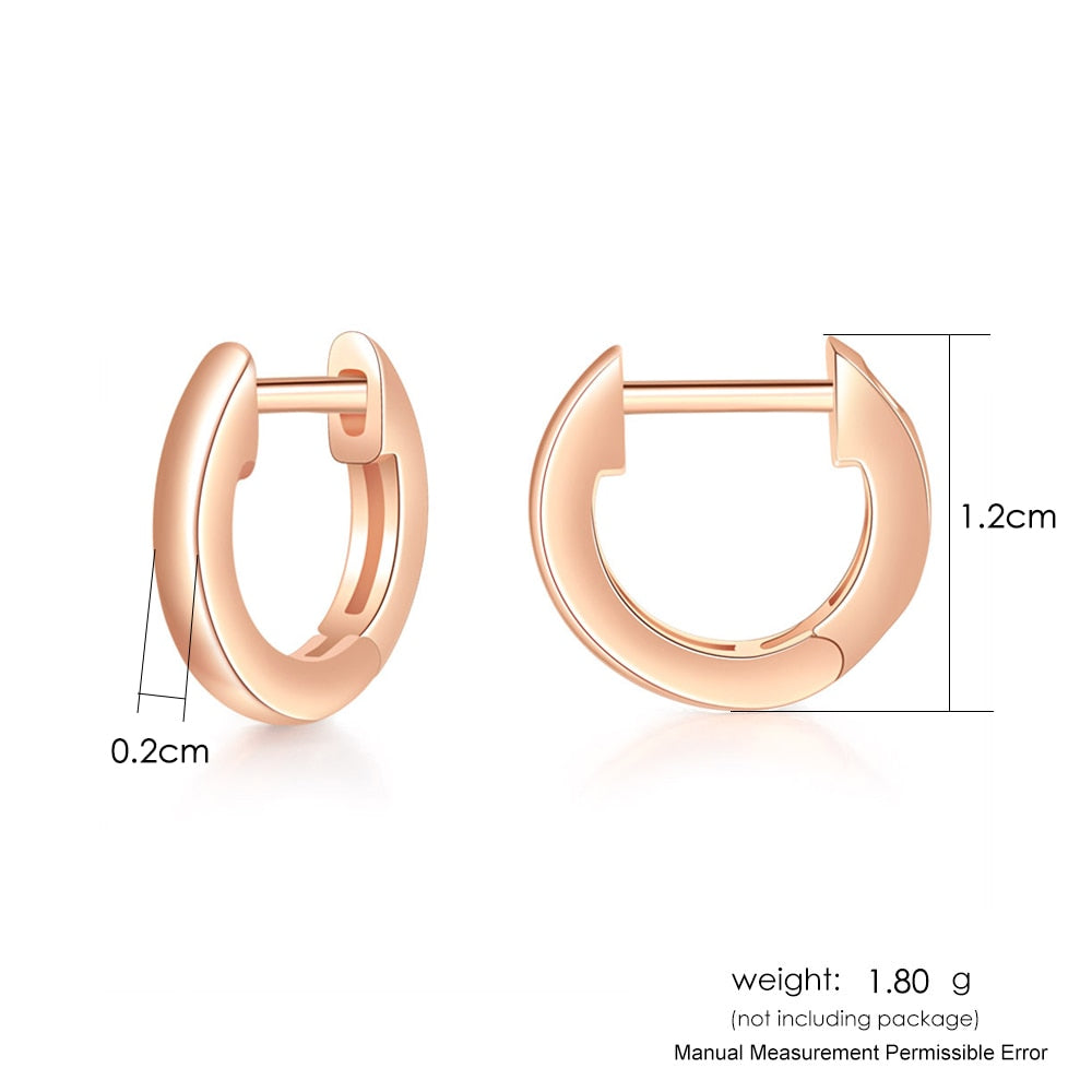 Aveuri Unisex Little Mobius Hoop Earrings For Women Simple Geometric Circle Silver Color Party Gift Fashion Jewelry KBE390