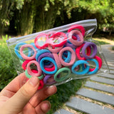 Back to school 2023 AVEURI Girl Candy Color Hair Bands Small Elasticity Rubber Band Nylon Thickened Headband Children Ponytail Fixer Baby Hair Accessories