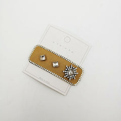 Diamond-studded candy-colored hair clip fashion hair accessories women rhinestone drop-shaped rectangular BB clip wild hairpins