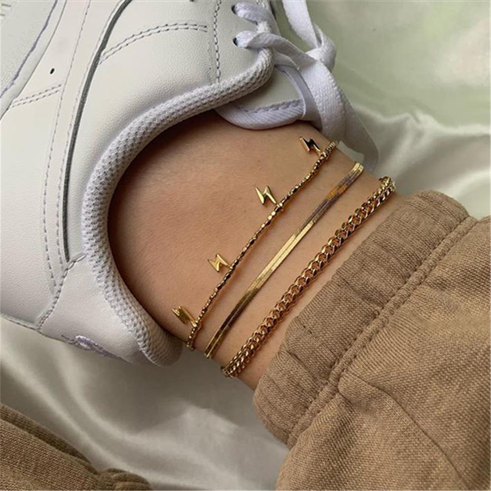 Aveuri Bohemia Chain Anklets for Women Foot Accessories 2023 Summer Beach Barefoot Sandals Bracelet ankle on the leg Female