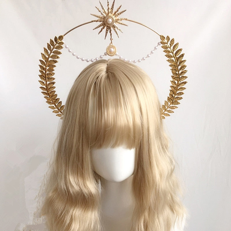 DIY Material Package Lolita Holy Virgin crown Angel Headband Headdress Halo Church Accessories