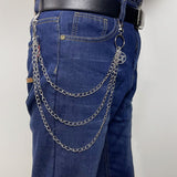 Punk Chain On The Jeans Pants Women Pentagram Keychains for Men Unisex Egirl EBoy Harajuku Goth Hiphop Accessories