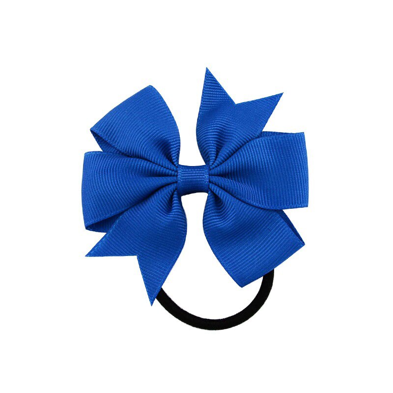 Back to school 2024 AVEURI Candy Colour Girl Bow-Knot Grosgrain Ribbon Hair Ring Female Rubber Band Elastic Hair Bands Bows Girl's Headware