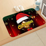 Christmas Gift Red Christmas Mat Santa Claus Elk Floor Mat Xmas Non-slip Doormat Kitchen Bathroom Decor 2021 Merry Christmas Decor For Home