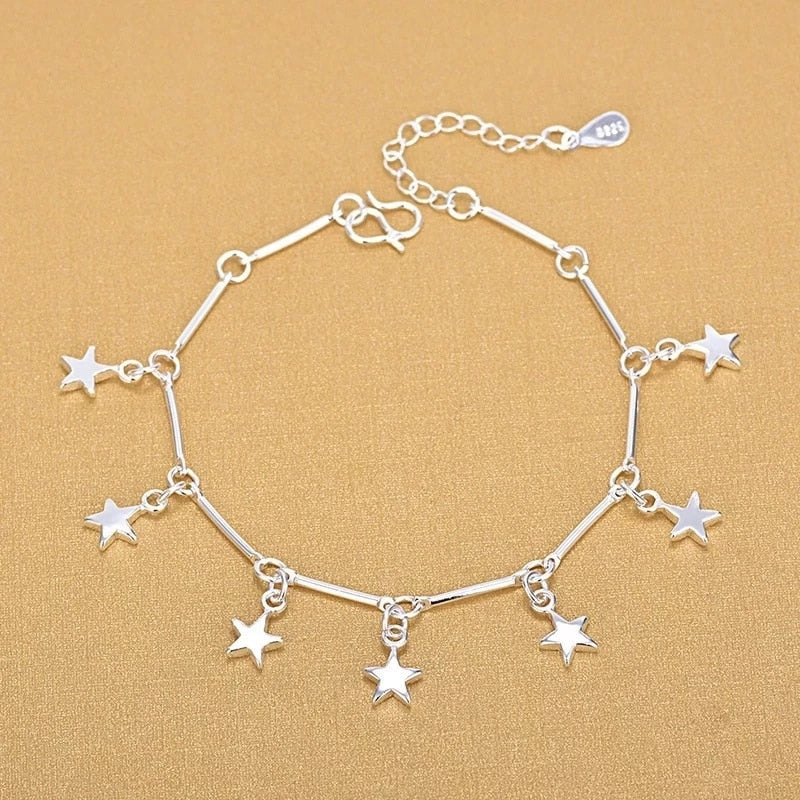 Christmas Gift Elegant Adjustable Chain Tassel Star Charm Bracelets Jewelry For Woman Party Accessories sl245