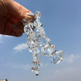 AVEURI 2023 New Irregular Geometric Transparent Crystal Personality Design Long Drop Earrings For Women Girls Jewelry Gifts