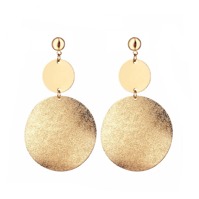 Fashion Vintage Earrings For Women Big Geometric Statement Gold Metal clip Earrings 2023 Trendy Earings Jewelry Accessories