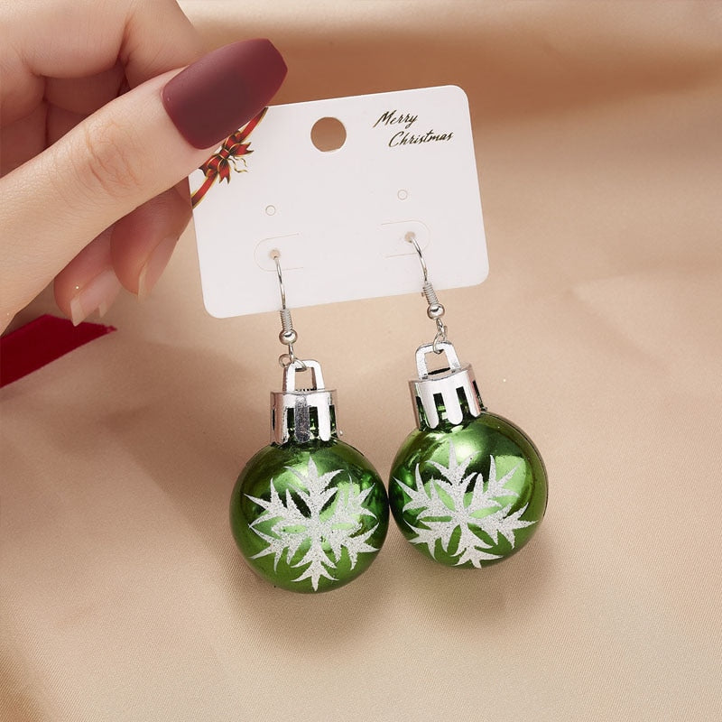 Christmas Gift New Trendy Statement Christmas Tree Earrings For Women Santa Claus Snowman Drop Earrings Jewelry Girls Christmas Gifts Wholesale