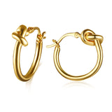 Aveuri Geometric Huggie Hoop Earrings for Women Gold Filled Stainless Steel Medium Thick Charm Bohe Female Cartilage Piercing