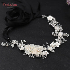 Aveuri SH275 Bridal Belt Silver Rhinestone Sash Belt For Wedding Dress Belts Girls Pearl Belts Bridesmaid Flower Bridal Belt