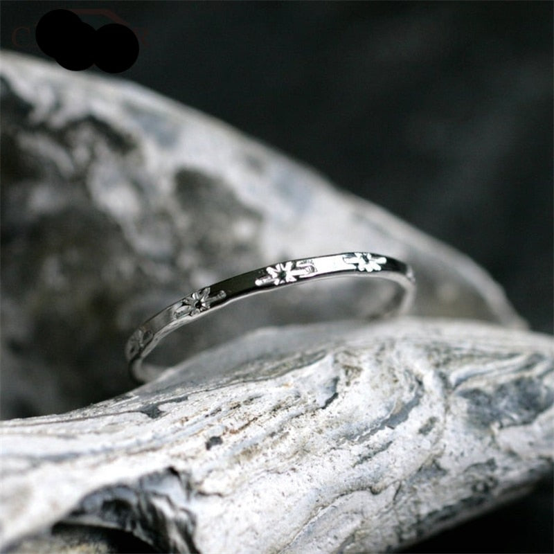 Aveuri Japan and Korean Design Ins 925 sterling silver chic Rings for Women Simple Vintage Finger Rings Student Jewelry Gift for friend