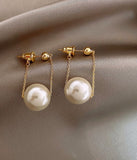 AVEURI Christmas Gift Simple Elegant Small Pearl Pendant Earrings For Woman 2023 New Fashion Jewelry Party Ladies' Unusual Dangle Earrings Accessories
