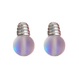 Aveuri Women Cute Light Bulb Small Stud Earrings Minimalist Colorful Resin Earrings Jewelry Accessories For Friends Gifts