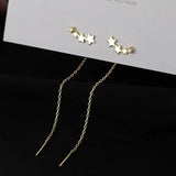 Fashion Star Earrings Long Small Earrings Exquisite Super Fairy Temperament Women for Wedding Party Gift Silver Gold 925 Stamp