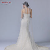 Aveuri V05 Bridal Veils Pearl Luxurious Beaded Wedding Veil Hot Sale Veil Bridal Accessories Long Wedding Veil And Dress